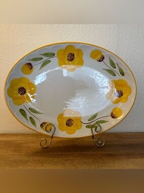 XL ITALIAN VITANTONIO Ceramic Oval
Serving Bowl Made In Italy 19.5x14"
Floral